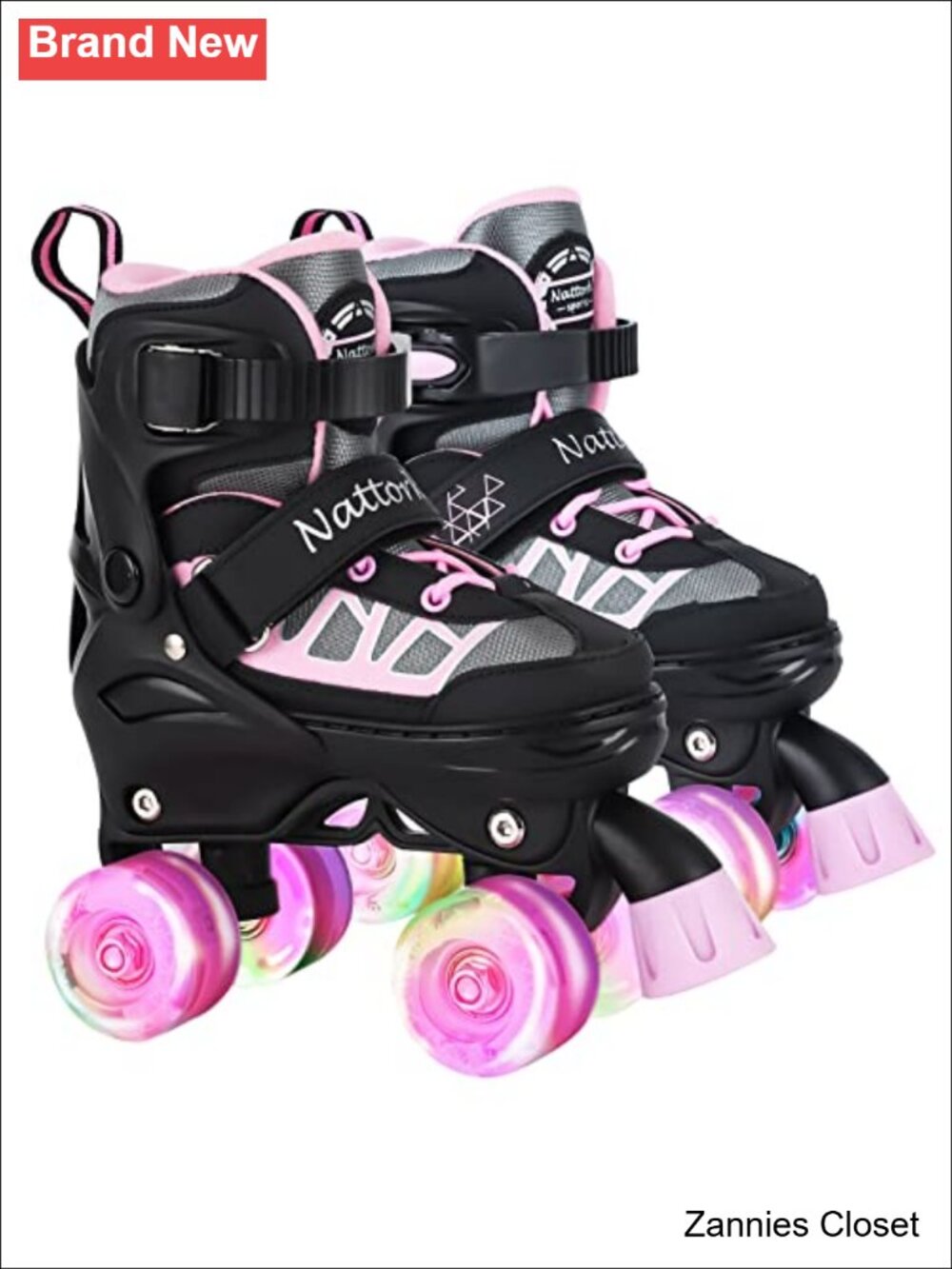 ✨Kids Roller Skates Light up Wheels Adjustable 4 Sizes Boys Girls Toddler